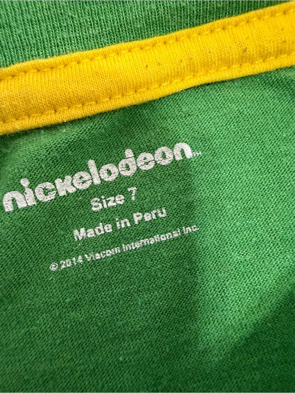 Green Teenage Mutant Ninja Turtles Graphic Tee Boys Size 7